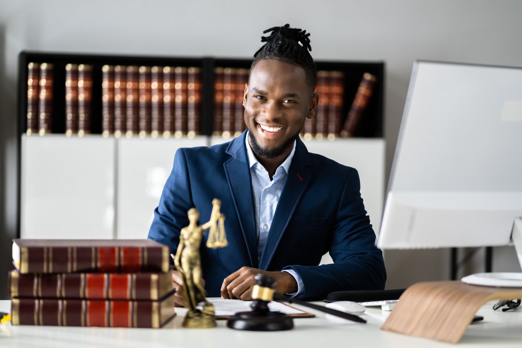 Young African American Attorney Lawyer